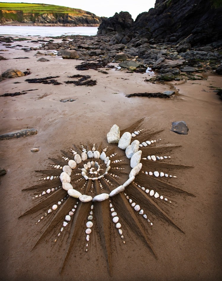 Stella Spiralis, 2023 by Jon Foreman. Created at Kilmurrin Cove, Ireland for the Talamh Festival.