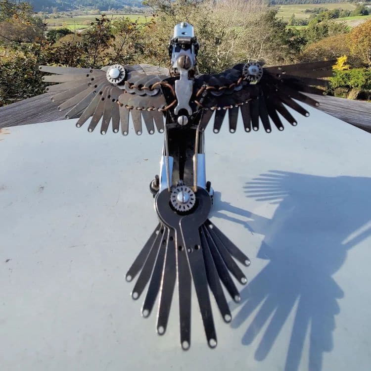 Bird Sculptures Made from Vintage Typewriters by Jeremy Mayer