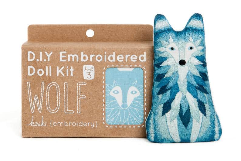 Wolf Embroidery Kit