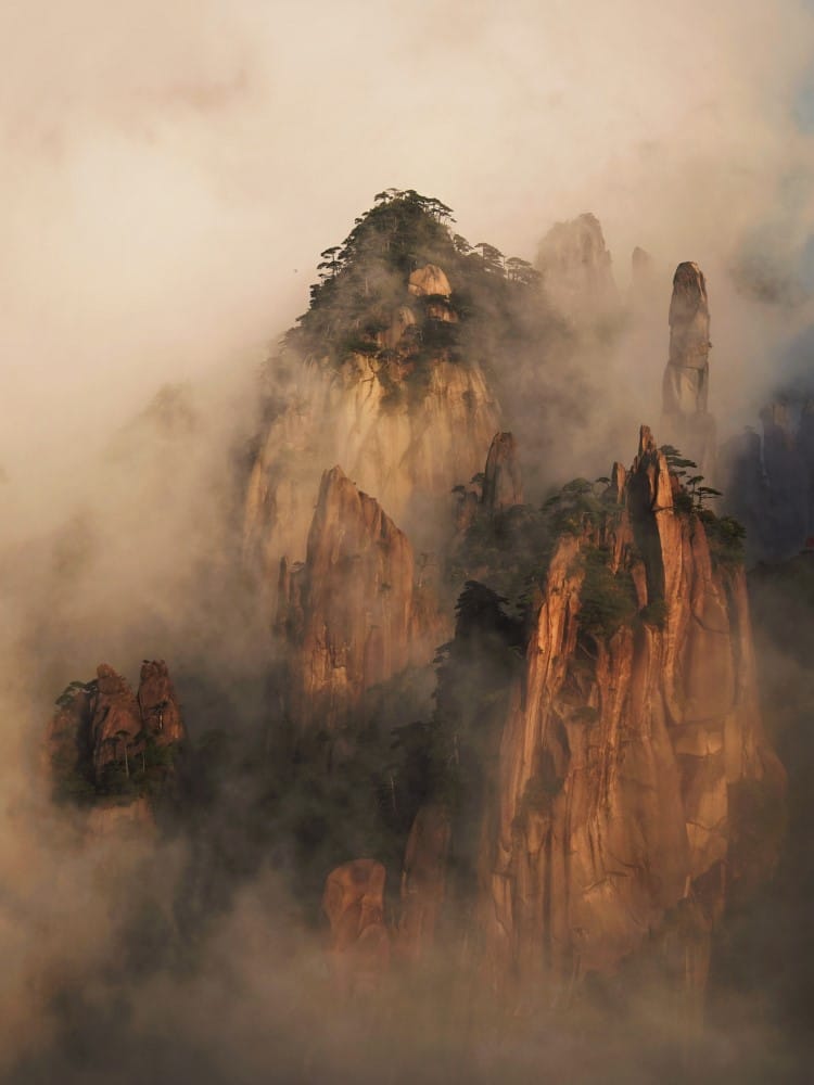 Aerial view of Golden Mountains