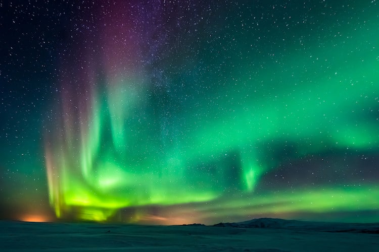 Northern lights over Iceland