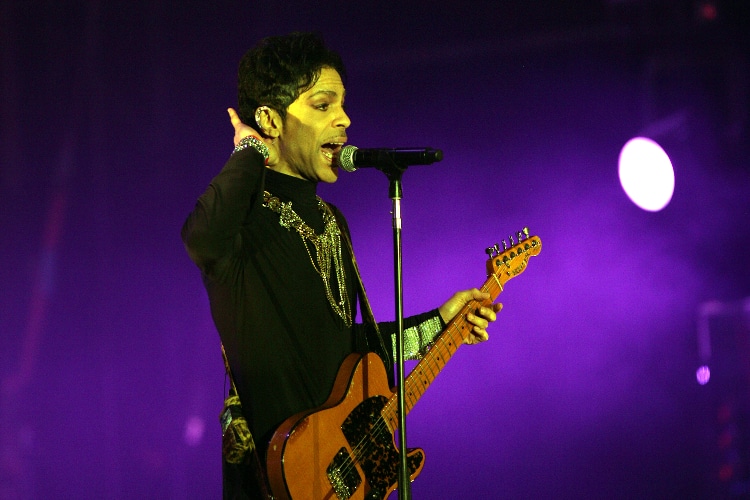 The rock/ pop/ funk musician Prince in concert at the annual Sziget Festival in Budapest, Hungary, on Tuesday, August 9, 2011.