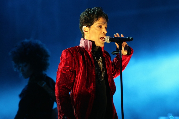 The rock/ pop/ funk musician Prince in concert at the annual Sziget Festival in Budapest, Hungary, on Tuesday, August 9, 2011.