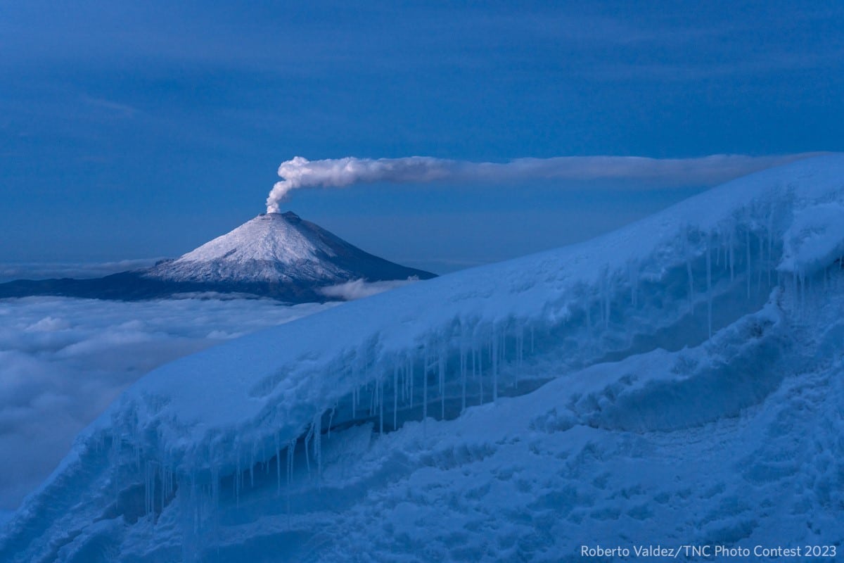 Cotopaxi Volcano from the Antisana Glaciers